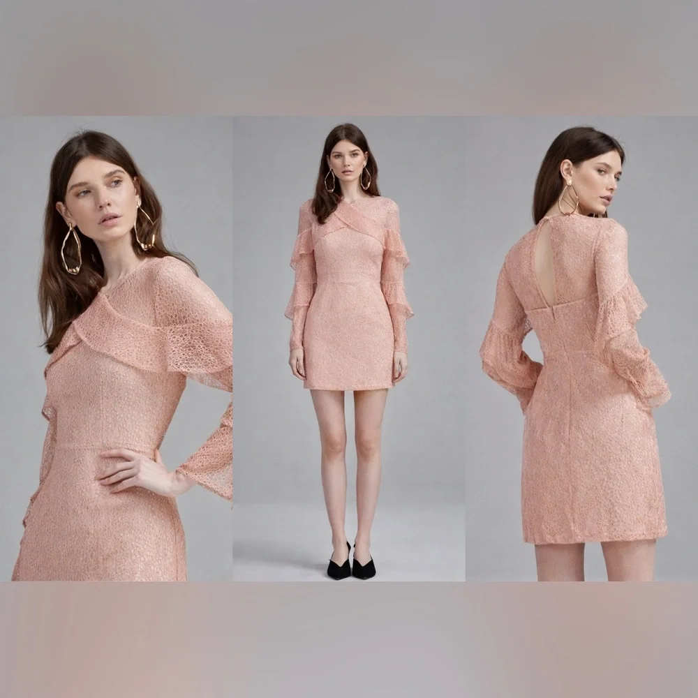 KEEPSAKE the Label Blush Lace Long Sleeve Dress - Picture 4 of 6